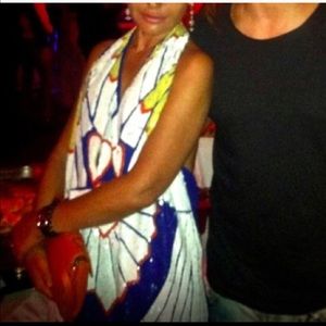 “côté de Azur” open back mini dress